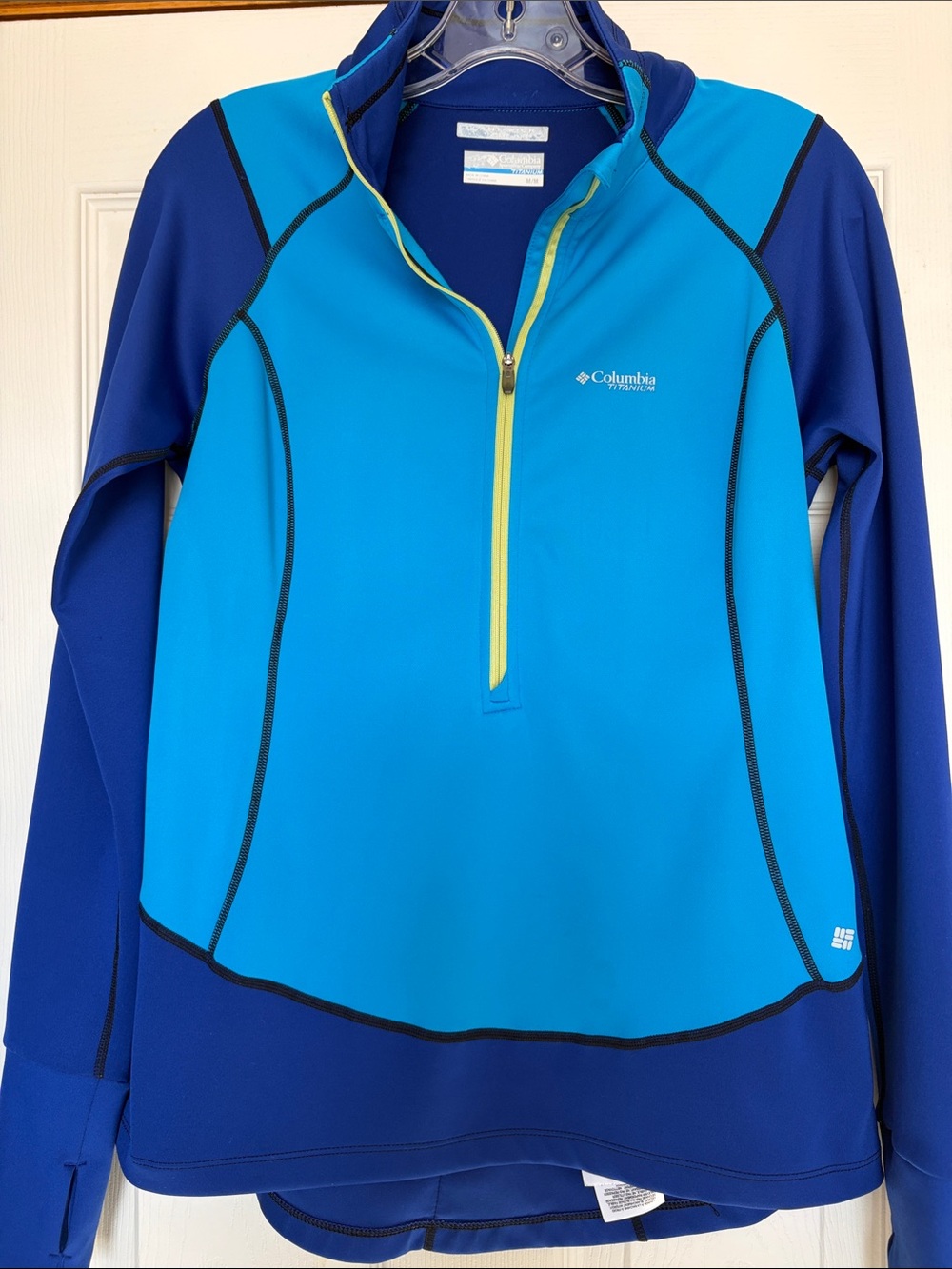 Columbia Two-Tone Blue Half-Zip Pullover